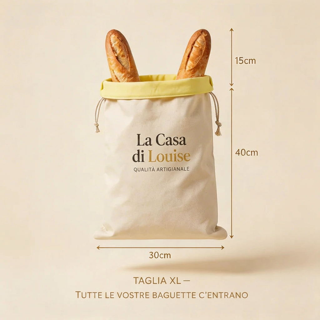 Il Sacco Louise (30 x 40 cm) — Il tuo pane fresco dopo 5 giorni